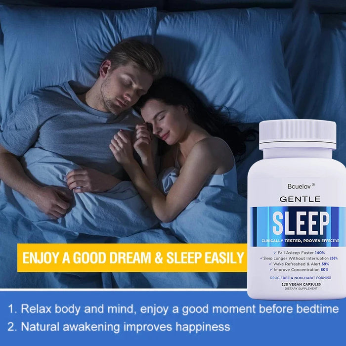 Adult Sleep Supplement Melatonin 5mg, with Magnesium Glycinate, Valerest & Ashwagandha, Helps Relax and Promote Natural Sleep