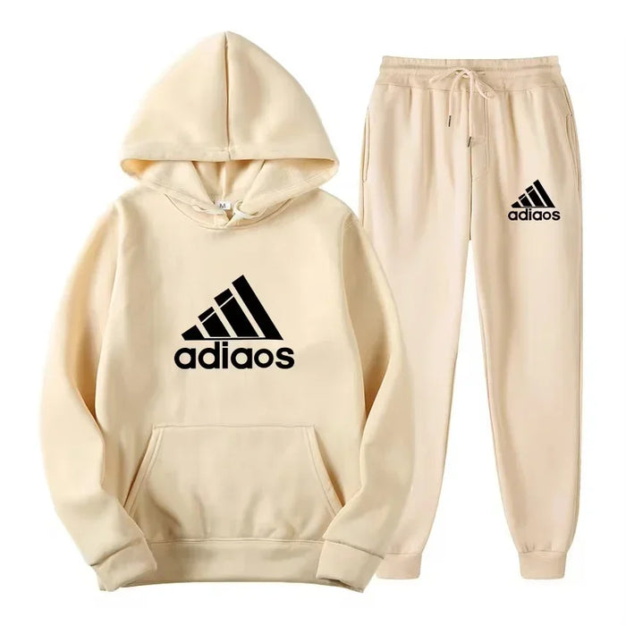 2025 Autumn-Winter Warmth-Enhanced Comfortable Leisure Fitness Sports Set: Two-piece set including hooded sports shirt and joggi