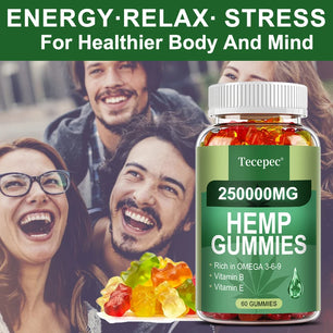 Gummies with Omega 3-6-9 + DHA and Vitamin C - Supports The Brain, Joints, Heart, Eyes, and Immune System, and Improves Sleep