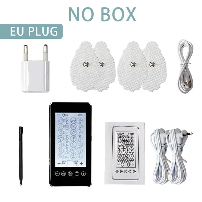 Health Smart Screen Dual-Output 28 Modes TENS/EMS Acupuncture Physiotherapy Electronic Pulse Massager Pain Relief Therapy Device