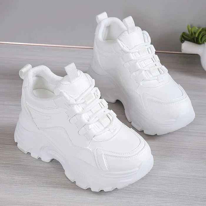 Women's Casual Sports Shoes -Elegant for All Seasons ,lightweight Comfortable Platform Sneaker,white Shoe All-match