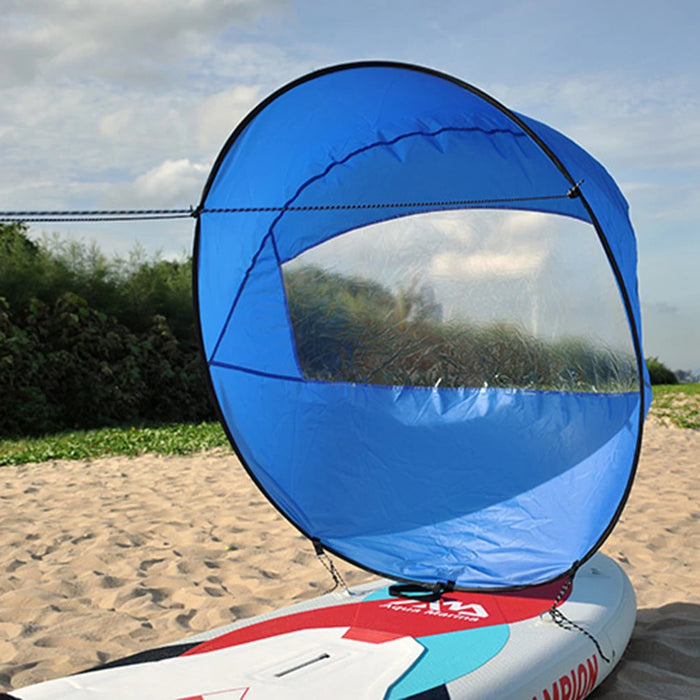 46 inch Kayak Wind Sail Folding Kayak Downwind Paddle Board Clear Window Sail Inflatable Canoe Boat Sail SUP Surfboard Accessory