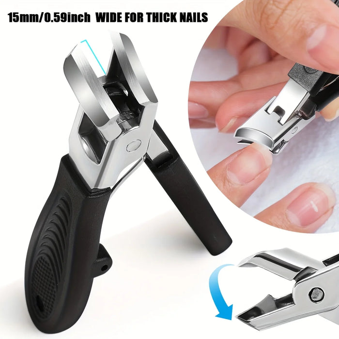 5pcs Heavy-Duty Nail Care Kit, Precision Cutting for Thick Nails, Includes Slant Tweezers, Cuticle Pusher, Eagle Beak Pliers