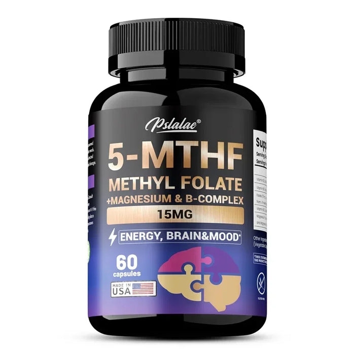 5-MTHF Methylfolate Supplement - Enhances Memory, Focus and Clarity, Boosts Cognitive Function, Energy, Brain and Mood Support S