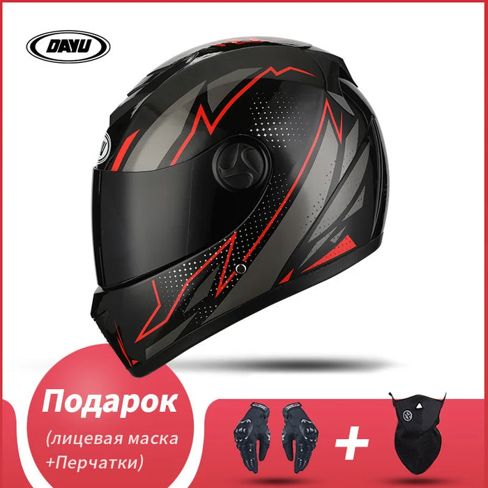 Motorbike Helmet  For Adults Motocross Helmets Casco Motorbike Helmet Full Face  Modular Dual Lens Double Visors