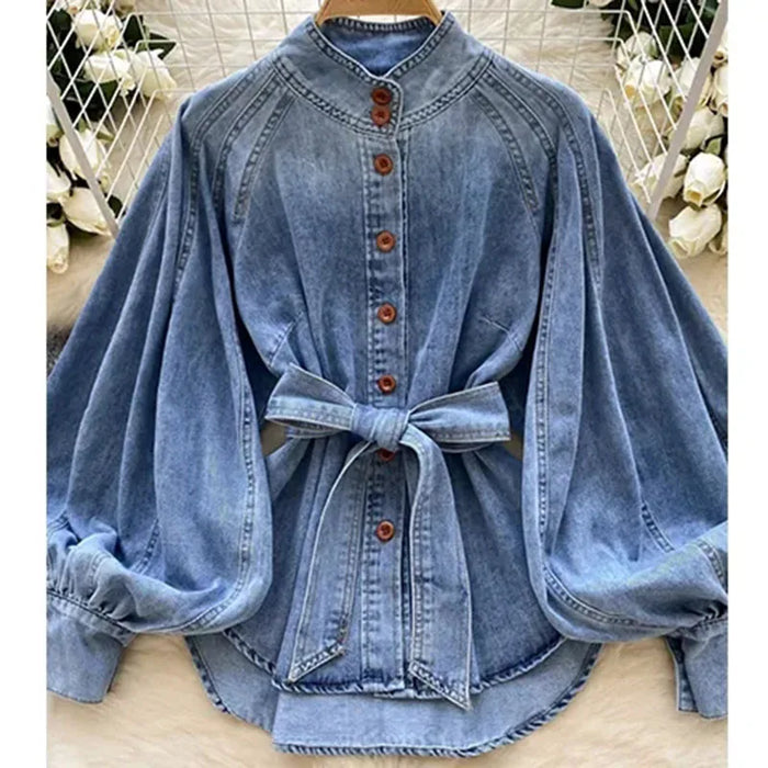 Ladies Denim Shirt Jacket 2025 Spring Casual Joker Loose Women Outwear High Quality Korean Temperament Ladies Blouse Coat Female