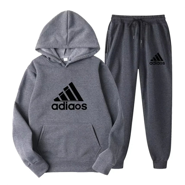 2025 Autumn-Winter Warmth-Enhanced Comfortable Leisure Fitness Sports Set: Two-piece set including hooded sports shirt and joggi