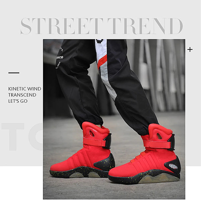 Skateboarding Shoes New Led Boots for Men,Women,Boys and Girls USB Rechargeable Glowing Shoes Man Party Shoes Cool Soldier Boots