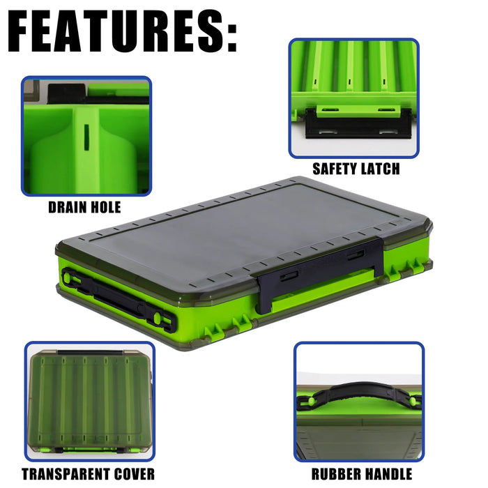 CAZULO Convenient portable double-sided fishing bait, fishing gear accessories storage box, container storage rack