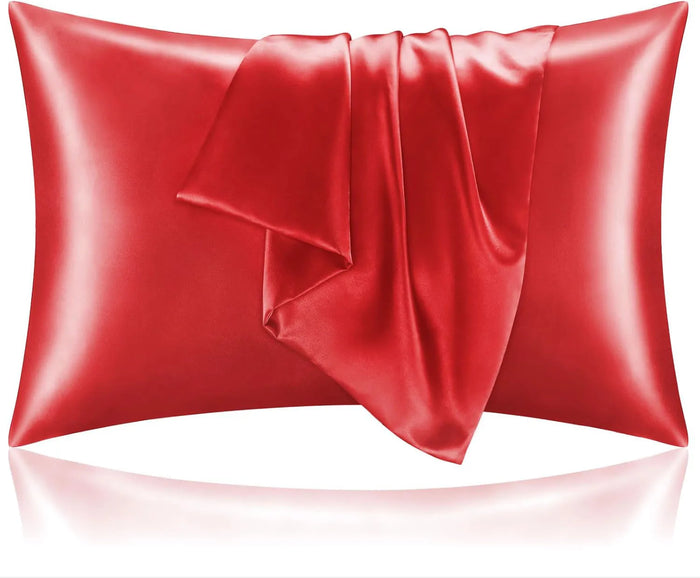 2pcs Satin Pillowcase for Skin and Hair, Satin Pillow Cases Set of 2 Soft Breathable Smooth Cooling Pillow Covers for Sleeping
