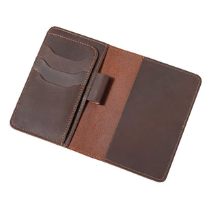 Journal Cover for Field Notes Leather Multifunctional Organizer with Pen Loop, Business Card Holder, for 3.5" x 5.5" Pocket Note