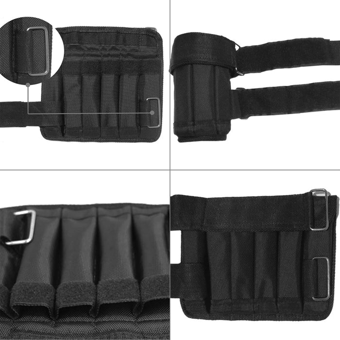 2 Packs  Loading 5/10kg Adjustable Wrist Weighted Oxford Ankle Weighted Exercise Weight Loading Wraps Strength Training (Empty)