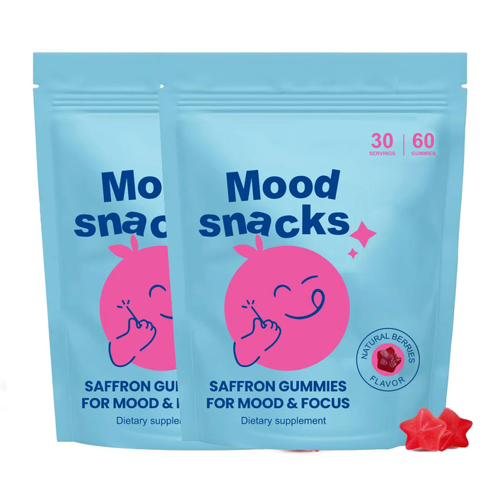 Mood Snacks Genius Kids Focus Gummies - Natural Herbal Brain Supplement for Kids - Vegan, Gluten-Free, Sugar-Free with Gotu Kola