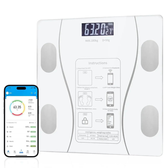 (Top selling) Smart Weight Scale with Bluetooth Connectivity for BodyMetrics Monitoring