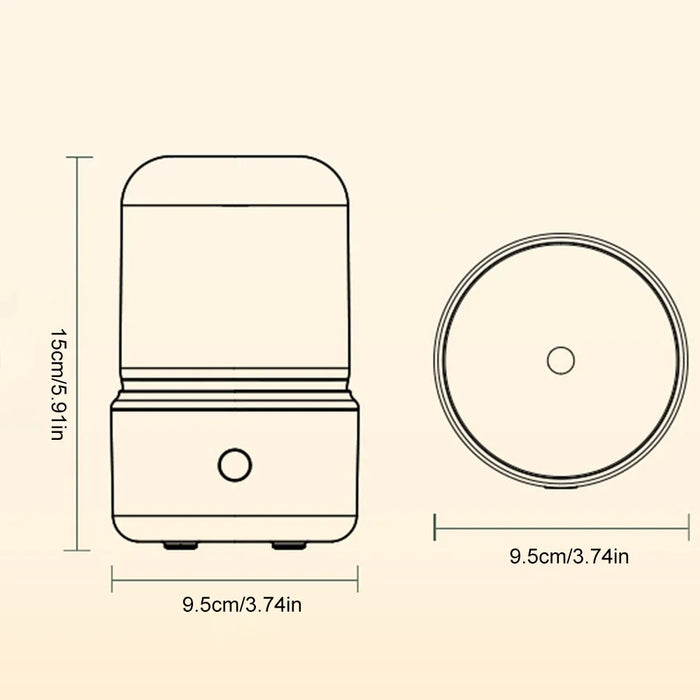 Aromatherapy Diffuser Light Cool Mist Humidifier Auto-Off Portable Diffuser Humidifiers Compact Aroma Diffuser for Home Decor