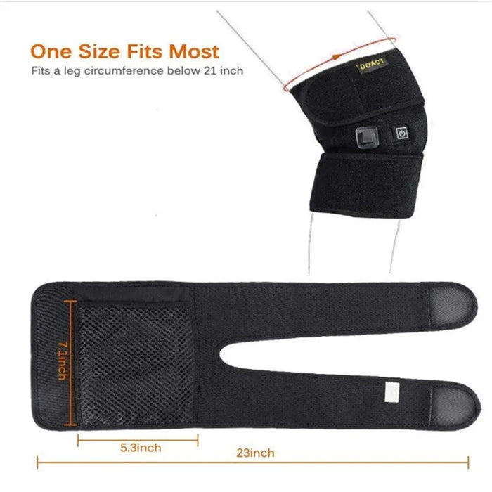 New Electric Heating Knee Pads Relieve Pain Relief Support Brace Therapy Joint Injury Recovery Rehabilitation For Arthritis Leg