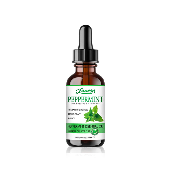 60ml Peppermint Essential Oil Natural Cooling Aromatherapy Oil for Diffuser, Massage & DIY Blends Handmade Fresh Mint Scent