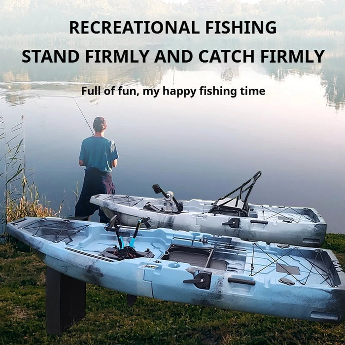 2-Seater Modular Kayak, Electric/Pedal-Driven HDPE Canoe with Aluminum Seats, Portable Fishing Boat for Lake & Ocean Recreation