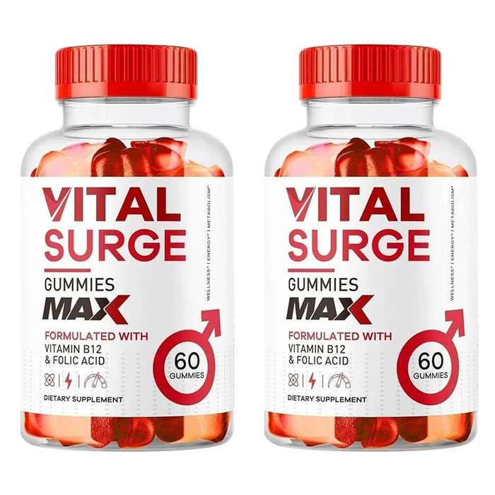 Vital Surge Gummies Dietary Supplement Support & Enhance Male Testo Levels, Improve Energy, Muscle and Sexual Health, 60 Capsule