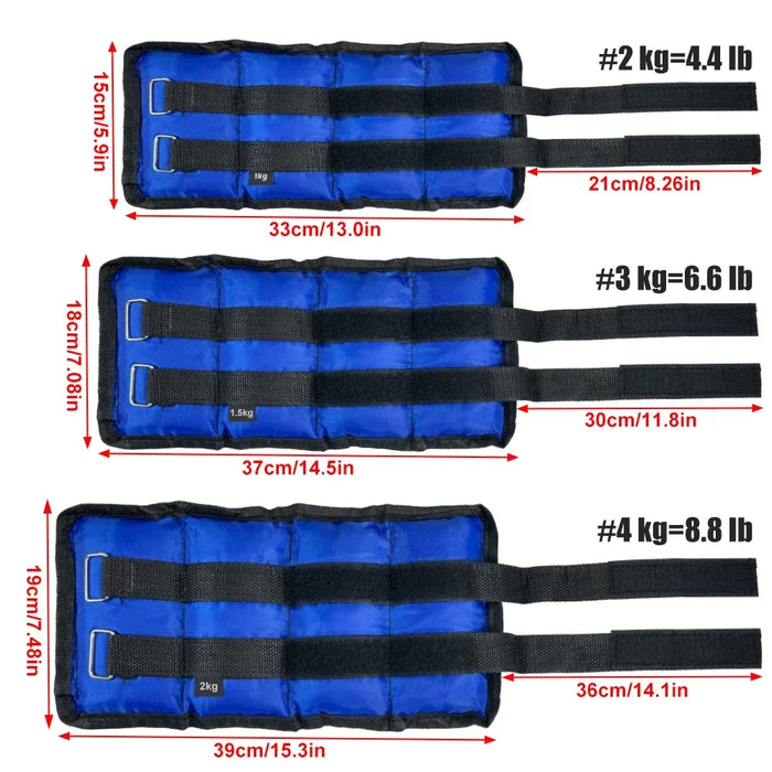 Adjustable Ankle Weights for Women Men:1 Pair 4.4LBS 6.6LBS 8.8LBS Upgraded Easily Adjustable Legs Weights for Workout,Dancing G