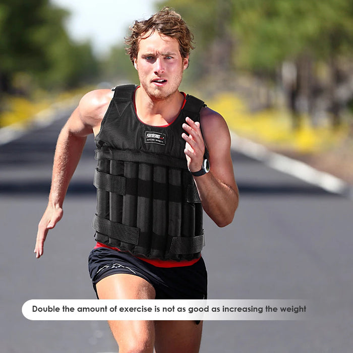 3/15/50kg Loading Weight Vest Adjustable Weighted Training Exercise Waistcoat Jacket Sand Clothing for Running Fitness Equipment