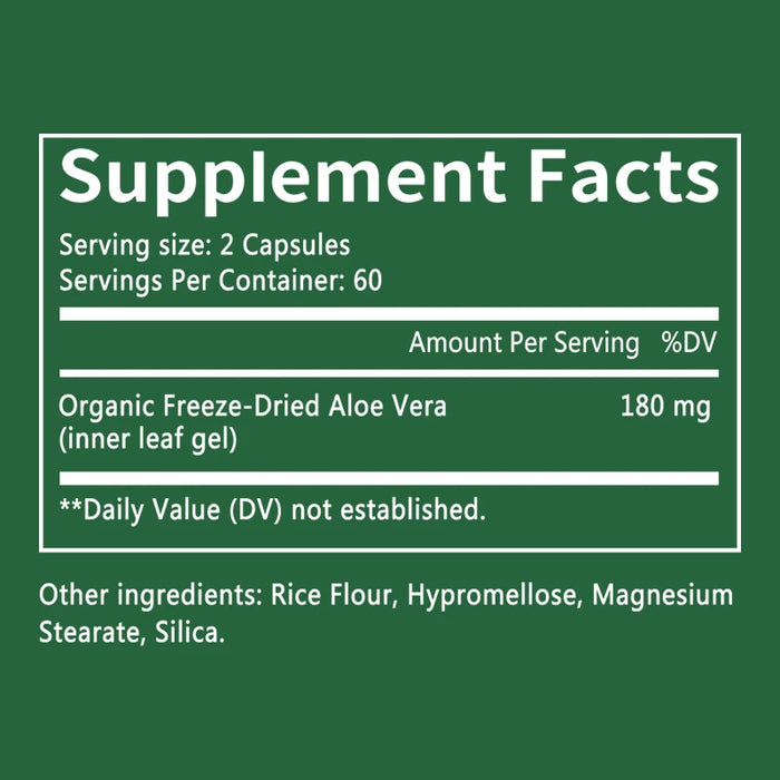 Aloe Vera Supplement - Made with Organic Aloe Vera, Support Digestion, Skin and Joint Health for Men and Women