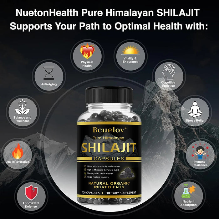Pure Himalayan Shilajit Supplement with Minerals and Fulvic Acid To Support Performance, Endurance, Memory, and Brain Health