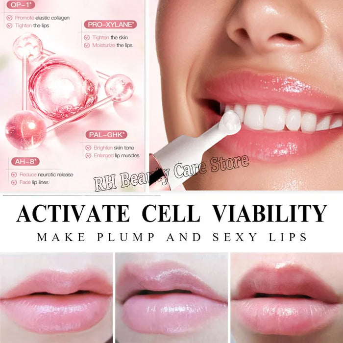 Lip Booster Plumping Serum Gel Hyaluronate Acid Moisturizing Sexy Enhancer Non-Irritating Brighten Fade Lines Plump Products