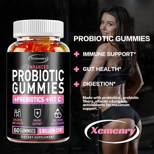 Probiotic Gummies - Supplement Vitamins, Help Digestion, Good for Gut Health, Relieves Bloating, Improves Mood and Relaxation