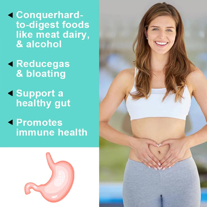 Digestive Enzyme Supplement - 3 Prebiotics, 12 Probiotics, 10 Billion CFU - Digestion, Nutrient Absorption, Colon Detoxification