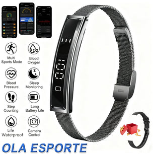 Smart Bracelet Fitness Tracker 24H Sleep Tracker All-Day Continuous Heart Rate Stress HRV Monitor Step Counting Sport Smart Band