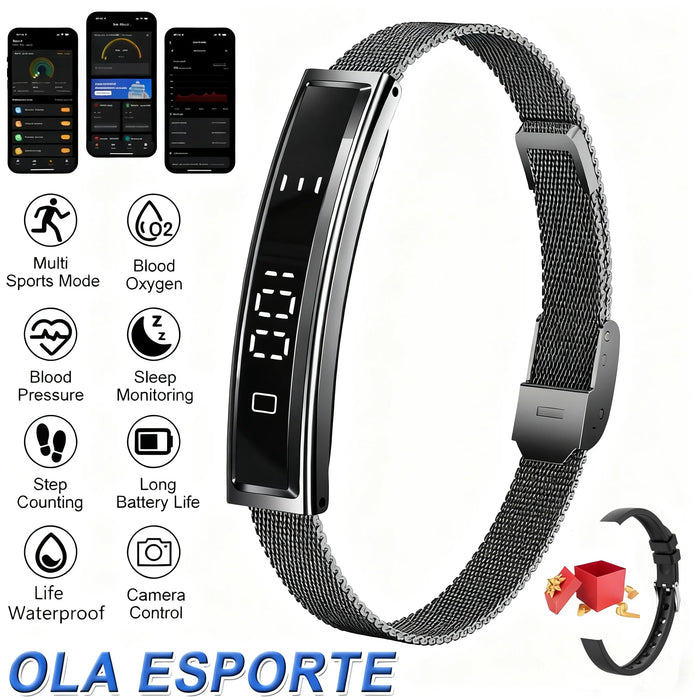 Smart Bracelet Fitness Tracker 24H Sleep Tracker All-Day Continuous Heart Rate Stress HRV Monitor Step Counting Sport Smart Band