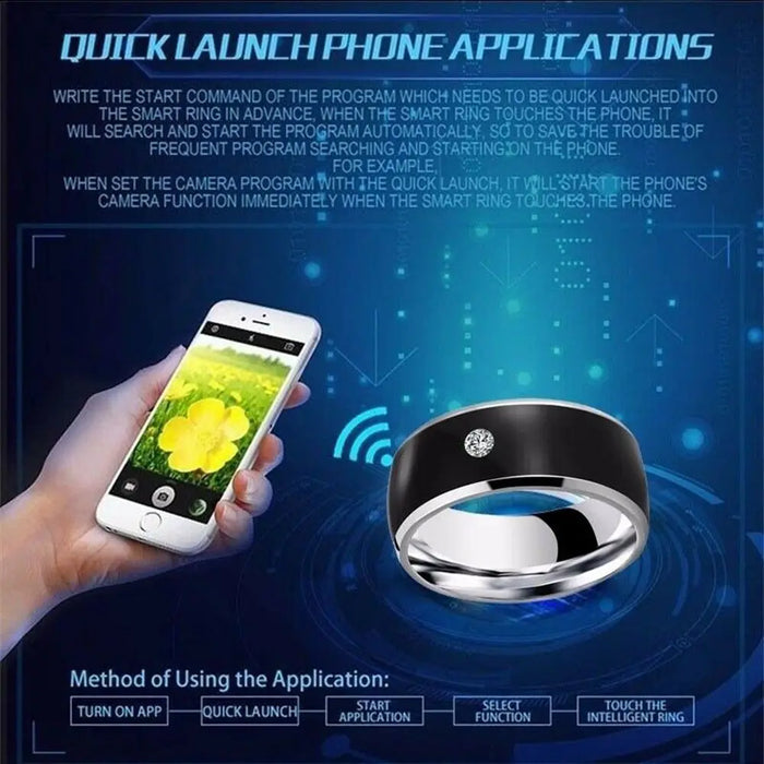 Fashion Multifunctional Technology Intelligent Wearable Connect NFC Finger Ring Smart
