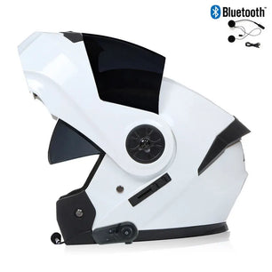 Bluetooth Men's Motorcycle Helmets Full Face Casco for Motorcycles Man Motocross Kask Flip up Casque De Moto  DOT Certified BLD