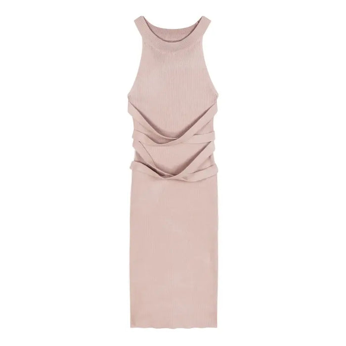 Dresses for Women  Elegant Sexy Sleeveless  Back Textured Mini Skinny Dress New Fashion Summer Casual PTKPCC