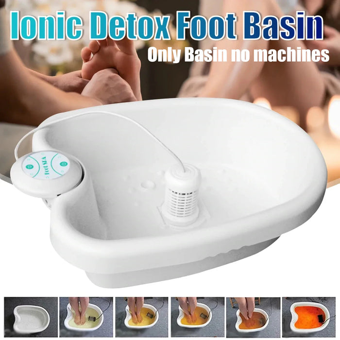 Foot BathTub Only Detox Ion Foot Spa Bath Basin Foot Soaking Buckets Sauna Foot spa Bathtub Vibration Massage Care Arrays Aqua