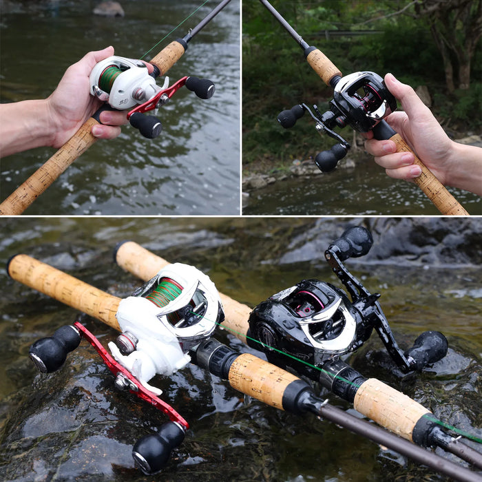 Sougayilang Professional Fishing Set 2.1m Ultra Light High Carbon Rod with 6.3:1 Gear Ratio High Quality Reel Precise Fishing