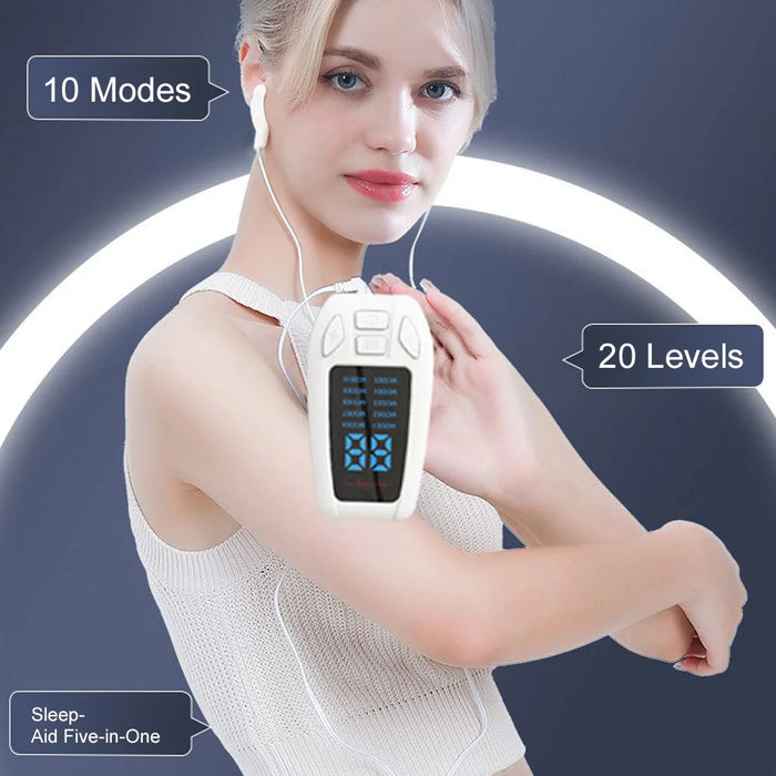 EMS Sleep Aid Device Insomnia Anxiety Depression Relief Sleep Assistance Microcurrent Massage Migraine Hypnosis Relax 10 Modes