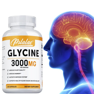 Glycine Supplement - Promotes Restful Sleep and Relaxation, Muscle, Bone, Joint, Brain and Heart Health, Stress