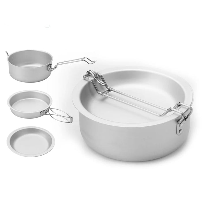 Outdoor Camping Tableware Cookware Set in High-Hardness Oxidized Aluminum Camping Pots and Pans Compact for Cooking Camp Pots