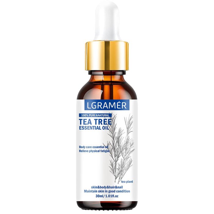 30ML Tea Tree Essential Oil ,100% Pure Nature for Aromatherapy, Diffuser, Humidifier,  Woody, Relieving Stress，Massage Muscle