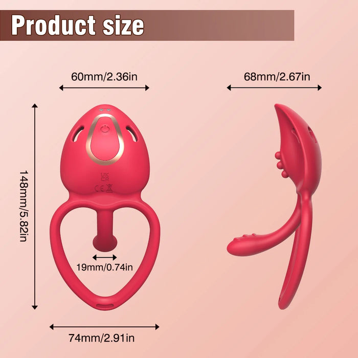 Wearable Panty Vibrator Adult Sex Toy Wireless Control Vibrating Penis Ring with Lace Strap Clitoral Stimulator for Women Couple