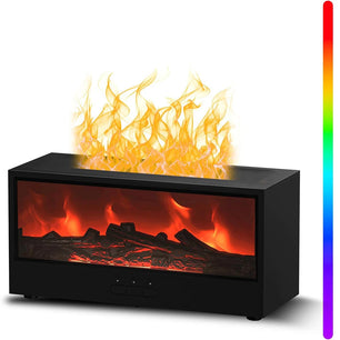 Essential Oil Diffusers for Home,Air Diffuser Flame Colorful Water Vapor Fireplace Fire Humidifier Aromatherapy Aroma for Room