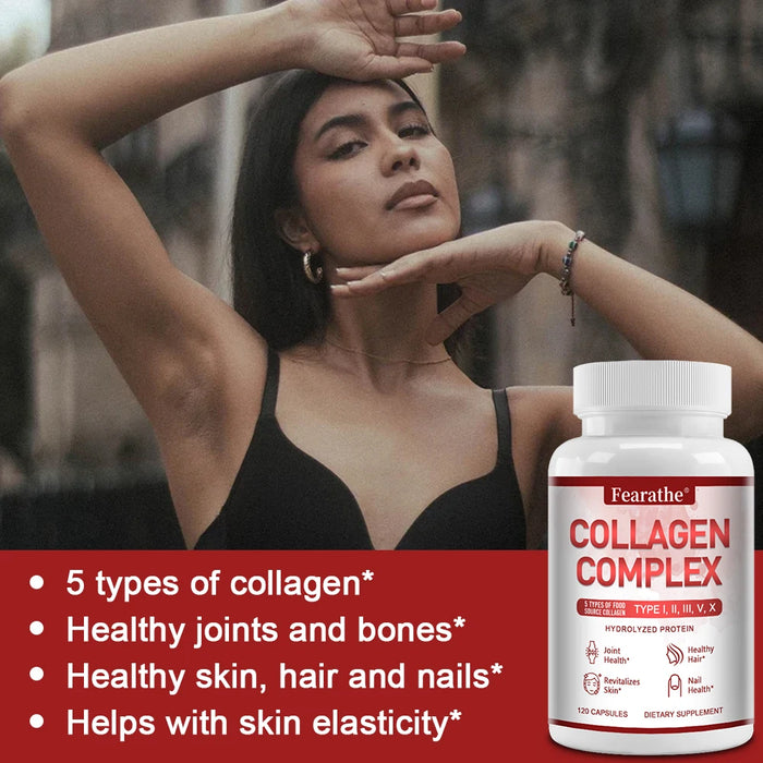 Multiple Collagen - Supports Skin, Hair, Nails and Joints Health, Support Cell Health, Anti-aging, Antioxidant, Women & Men