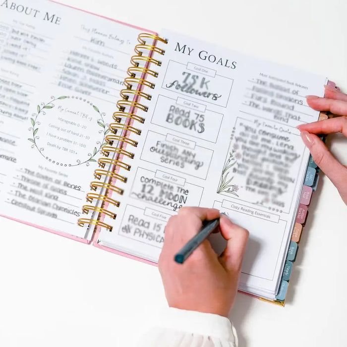 Book Lovers Journal Reading Log Planner For Tracking Books Read Personal Reading Challenge Goal Setting Diary