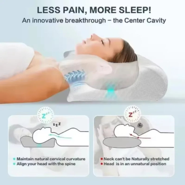 Deep Sleep Neck Pillow Butterfly Slow Rebound Memory Cotton Cervical Spine Pillow Soft Yet Firm Support Shoulder Relaxation