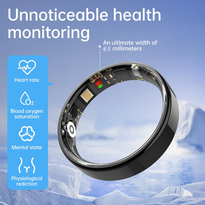 2025 New Health Smart Ring For Android IOS BT Call Heart Rate Blood Pressure Monitor 5ATM Waterproof Men Women Christmas Gifts