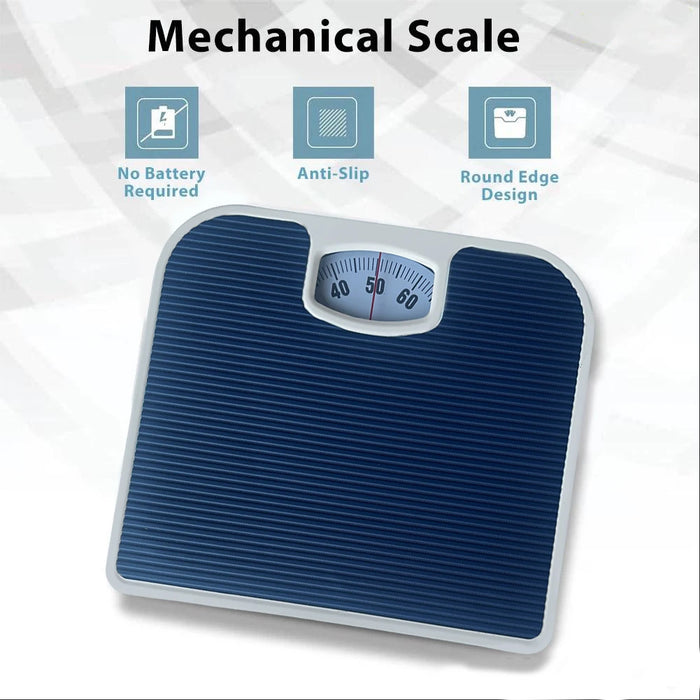 Portable Mechanical Scale Non Slip Pad Body Weight Scales Manual Spring Scale Weight Management Health Monitoring