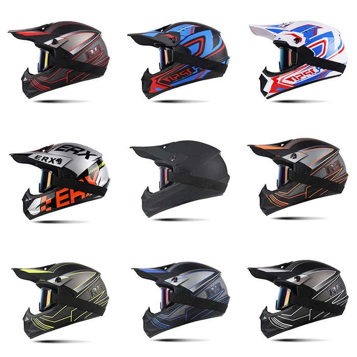 DOT Motocross Helmets  Kask Cross Downhill Soporte Casco Off Road Helmet Racing Classic Motorcycle Original Protective Glasses