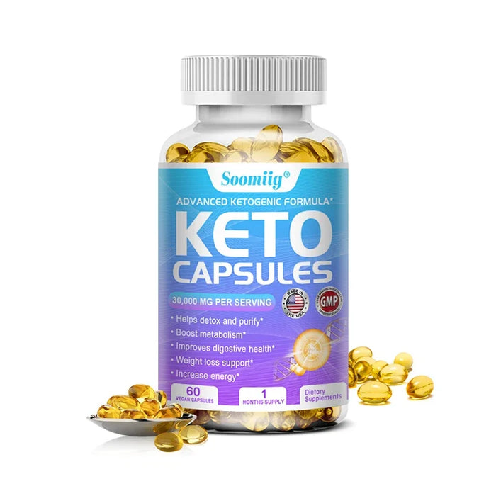 Keto Capsules - Burn Fat, Suppress Appetite, Metabolism, Healthy Weight Management, Digestion & Gut Health, 120 Capsules
